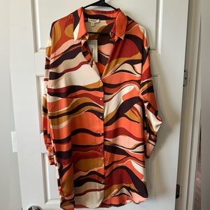 Orange long sleeve dress